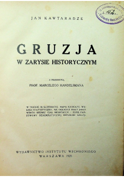 Gruzja w zarysie historycznym 1929 r