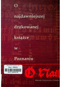 O najdawniejszej drukowanej książce w Poznaniu