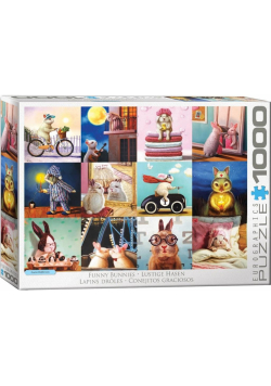 Puzzle 1000 Śmieszne króliki