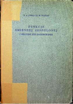 Funkcje zmiennej zespolonej i niektóre ich zastosowania