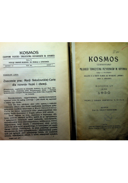 Kosmos czasopismo rocznik LV 3 zeszyty za rok 1930 1931 r