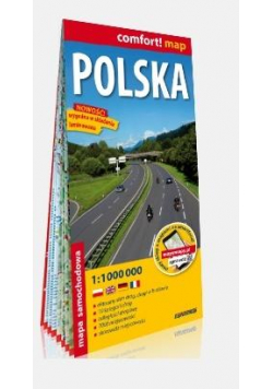 Comfort! map Polska 1:1 000 000 laminat w.2022