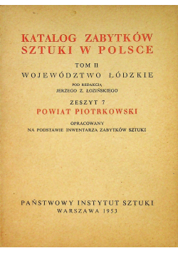 Katalog zabytków sztuki w Polsce tom II