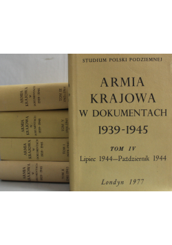 Armia Krajowa w dokumentach tom I do V