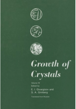 Growth of Crystals Volume 19