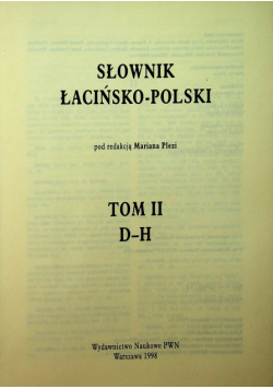 Słownik łacińsko polski Tom 2