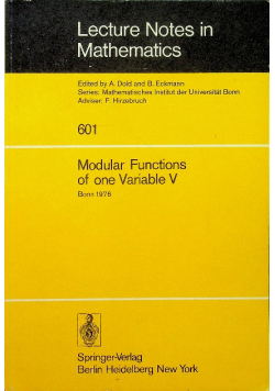 Modular Functions of One Variable V