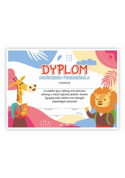 Dyplom A4 ukończenia przedszkola 30szt