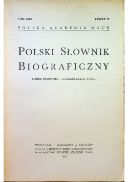 Polski słownik biograficzny tom XII4 zeszyt 55