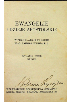 Ewangelie i dzieje apostolskie 1938 r.