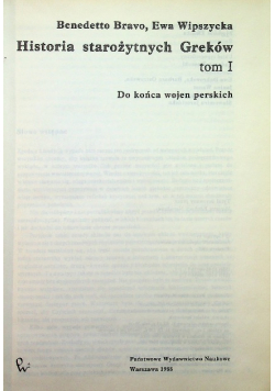 Historia Starożytnych Greków tom 1