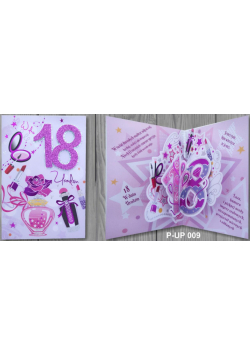 Karnet Przestrzenny B6 Urodziny 18 perfumy