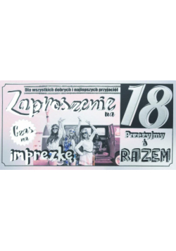 Zaproszenie Urodziny Z09