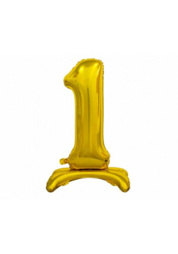 Balon foliowy B&C Cyfra stojąca 1 złota 74cm