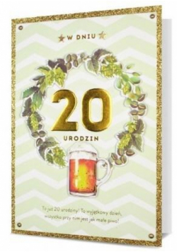 Karnet B6 Urodziny 20 HM200-2293