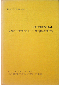 Differential and integral inequalities