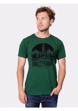 Koszulka męska Obieżyświat zielona XL