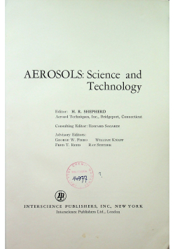 Aerosols Science and Technology