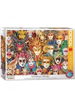 Puzzle 1000 Kolory Świata Weneckie maski