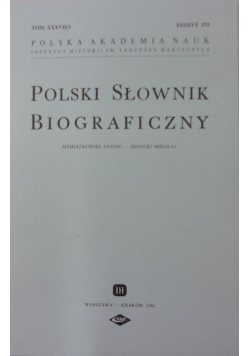 Polski słownik biograficznyzeszyt 152