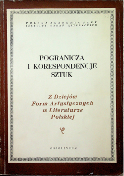 Pogranicza i korespondencje sztuk