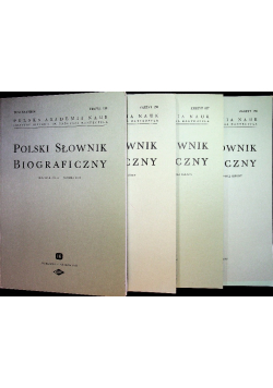 Polski słownik biograficzny Tom XXXVIII Zeszyt 156 do 159
