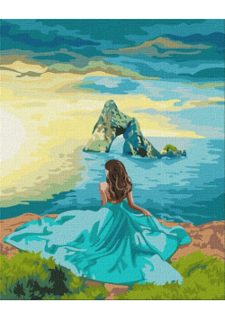 Malowanie po numerach - Lazurowy wieczór 40x50