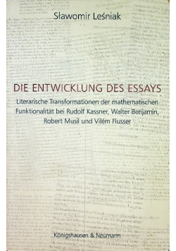 Die entwicklung des essays