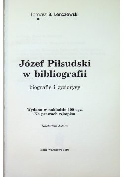 Józef  Piłsudski w bibliografii