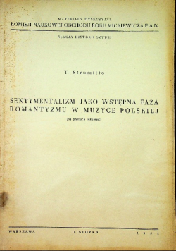 Sentymentalizm jako wstępna faza romantyzmu w muzyce polskiej