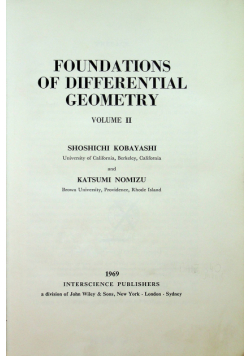 Foundations of differential geometry volume II