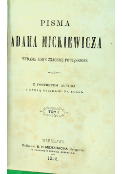 Wspomnienie o życiu Adama Mickiewicza