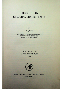 Diffusion in solids liquids gases