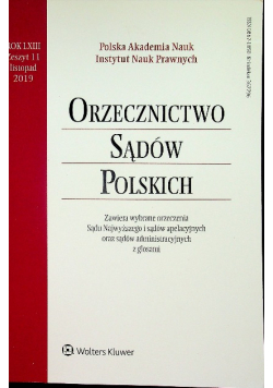 Orzecznictwo Sądów Polskich zeszyt 11