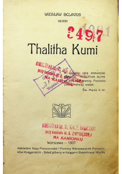 Thalitha kumi 1907 r.