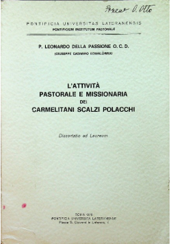 L attivita pastorale e missionaria dei carmelitani scalzi polacchi