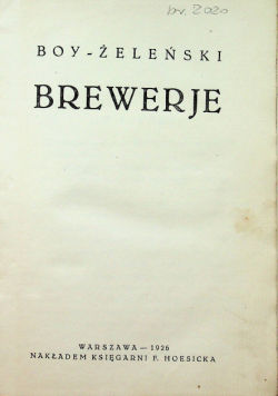 Brewerje 1926 r.