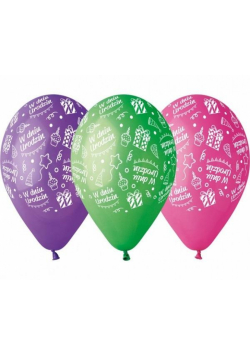 Balony premium W dniu urodzin 30cm 5szt