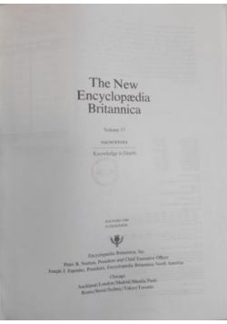 The New Encyklopaedia Britannica Tom 17