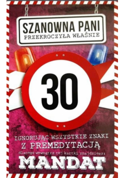 Karnet Urodziny 30 damskie JCX - 010