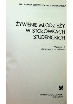 Żywienie Młodzieży w stołówkach studenckich