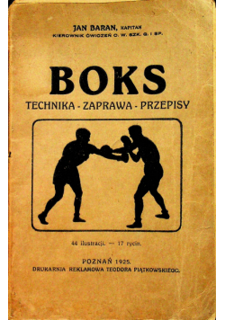 Boks technika zabawa przepisy 1925 r
