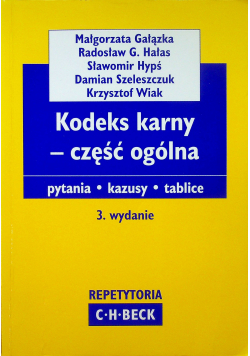 Kodeks karny  część ogólna