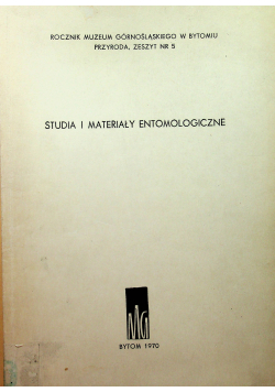 Studia i materiały entomologiczne