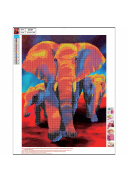 Mozaika diamentowa 5D 40x50cm Elephant 89761