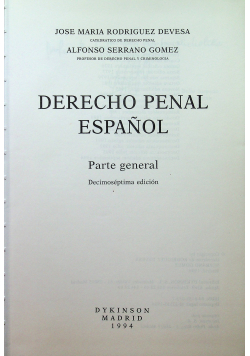 Deprecho penal espanol