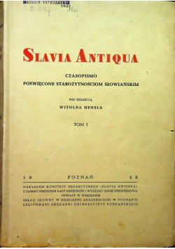 Slavia Antiqua 1948 r.