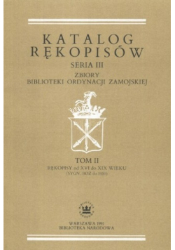 Katalog rękopisów Seria III tom 2