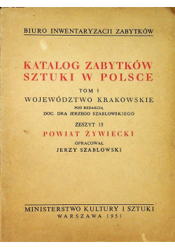 Katalog zabytków sztuki w Polsce tom I zeszyt 15