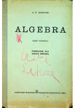 Algebra Część 1 1940 r.
